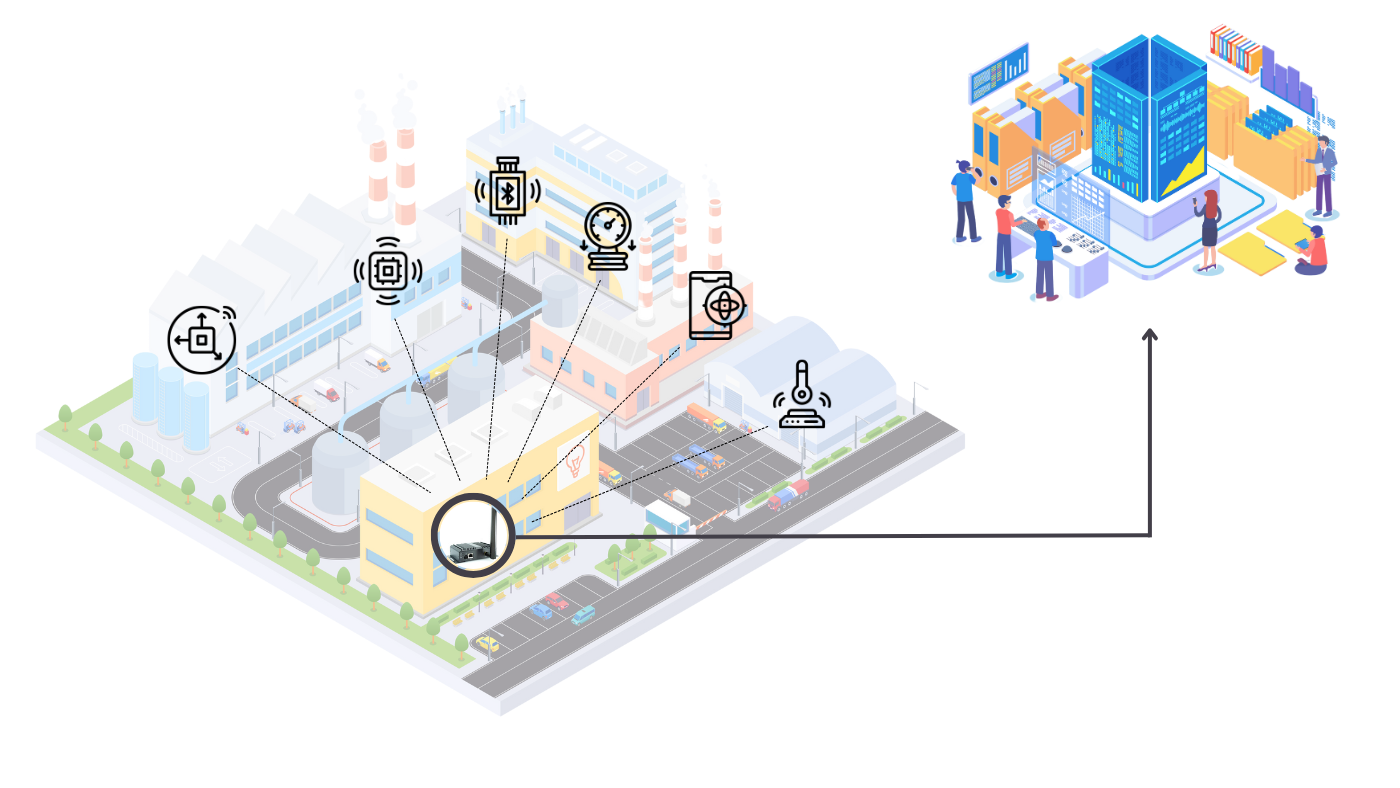 Schéma d'architecture d'un réseau de capteurs LoRaWan